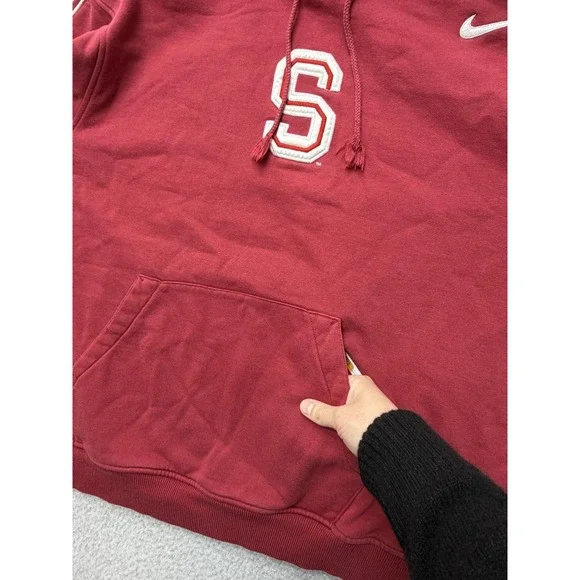 Stanford Cardinal Nike Hoodie Mens Large Red NCAA Football Pullover